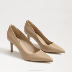 Women Footwear Sam Edelman Vienna Kitten Heel Pump Soft Beige Leather 4N2P208