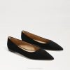 Women Footwear Sam Edelman Wanda Pointed Toe Flat Black Suede 4N2P484