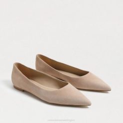 Women Footwear Sam Edelman Wanda Pointed Toe Flat Cappuccino Suede 4N2P485