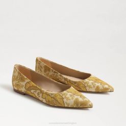 Women Footwear Sam Edelman Wanda Pointed Toe Flat Turmeric 4N2P476
