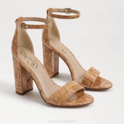 Women Footwear Sam Edelman Yaro Block Heel Sandal Natural Cork 4N2P334