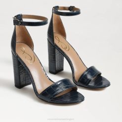 Women Footwear Sam Edelman Yaro Block Heel Sandal Pacific Navy 4N2P330