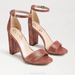 Women Footwear Sam Edelman Yaro Block Heel Sandal Rust Pink 4N2P331