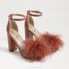Women Footwear Sam Edelman Yaro Feather Heel Sandal Sienna Rose 4N2P765