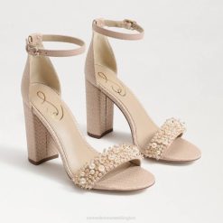 Women Footwear Sam Edelman Yaro Perla Block Heel Sandal Warm Tan 4N2P617