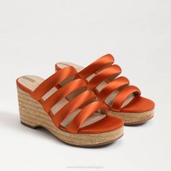 Women Footwear Sam Edelman Yuki Platform Wedge Heel Cali Orange 4N2P684